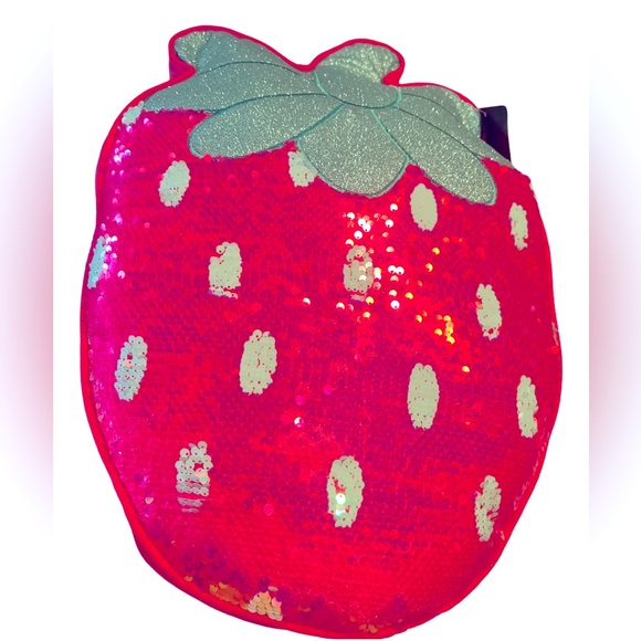 Cynthia Rowley Kids  NWT Hot Pink White Turquoise Sequined Throw Pillow - Picture 3 of 8